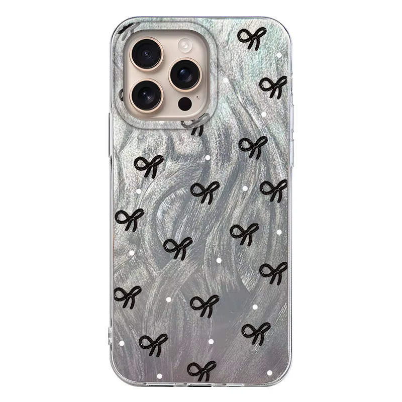 FunYudas Luxus iPhone Hülle mit Laser-Silber-Schleifenknoten und stoßfestem Bumper - Bild 4