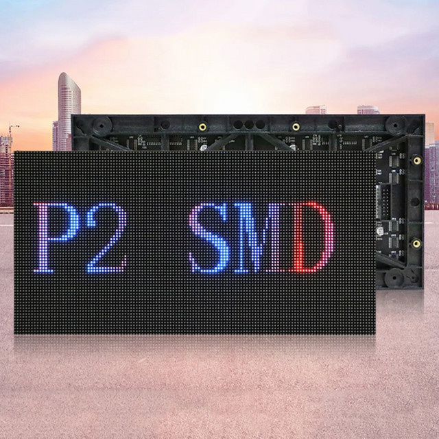 OEMG P2 LED-Bildschirm Panel-Modul Multicolour Schwarz, B/H: 256 x 128 mm, 128 x 64 Pixel, 3 in 1 SMD Vollfarb-Display Innenmodul - Bild 1
