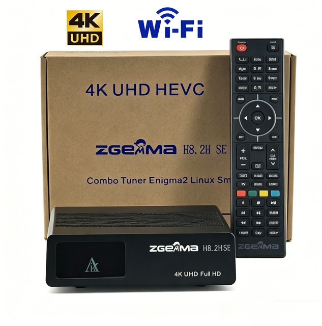 ZGEMMA H8.2H SE 4K UHD Digitaler Satellitenreceiver mit DVB-S2X T2/C Kombi-Tuner in Schwarz - Bild 1