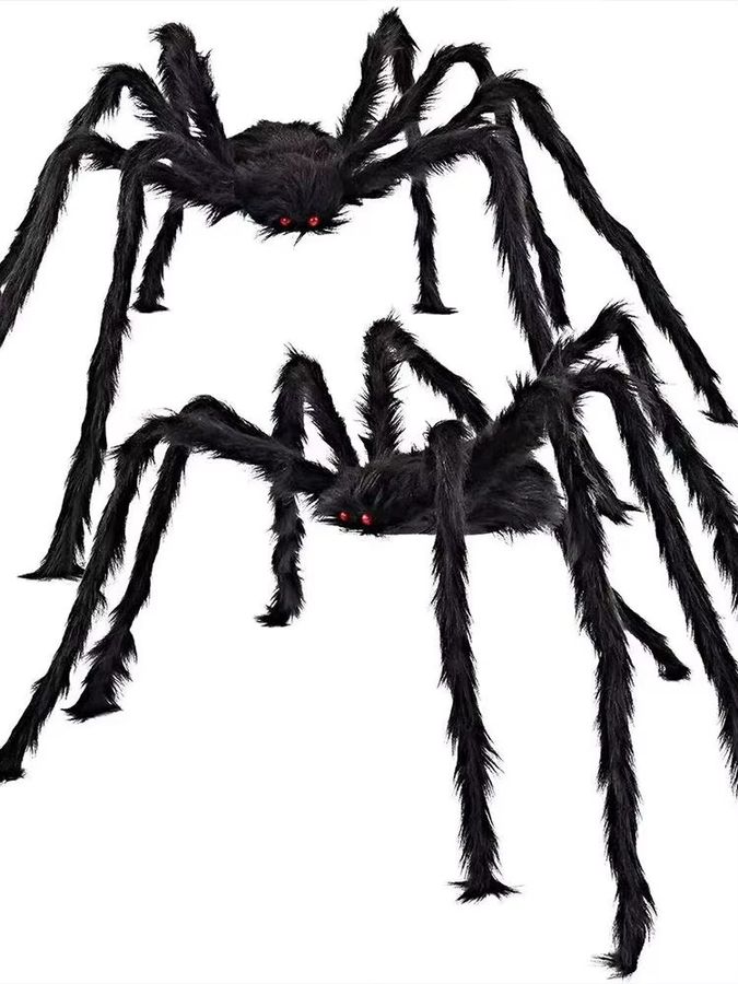 Runtowo Halloween-Spinne als Party-Dekoration in Schwarz, Höhe: 150 cm - Bild 7