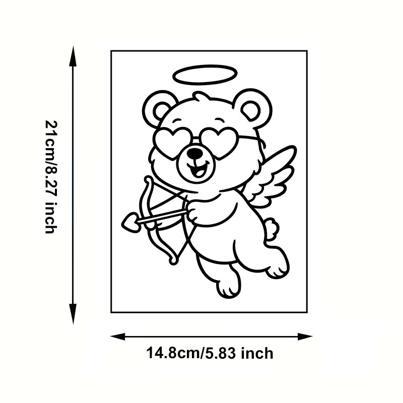 Little-Cupids A5 Malbuch-Papierbögen für Erwachsene, 20 Blatt weißes Malpapier - Bild 2