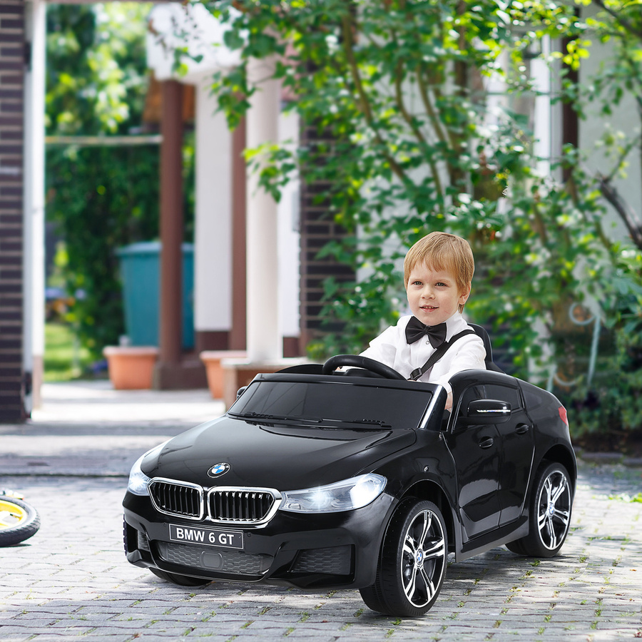 HOMCOM BMW 6 GT Kinder Elektroauto, Schwarz, mit Sound- und Lichteffekten, inklusive Fernbedienung - Bild 2