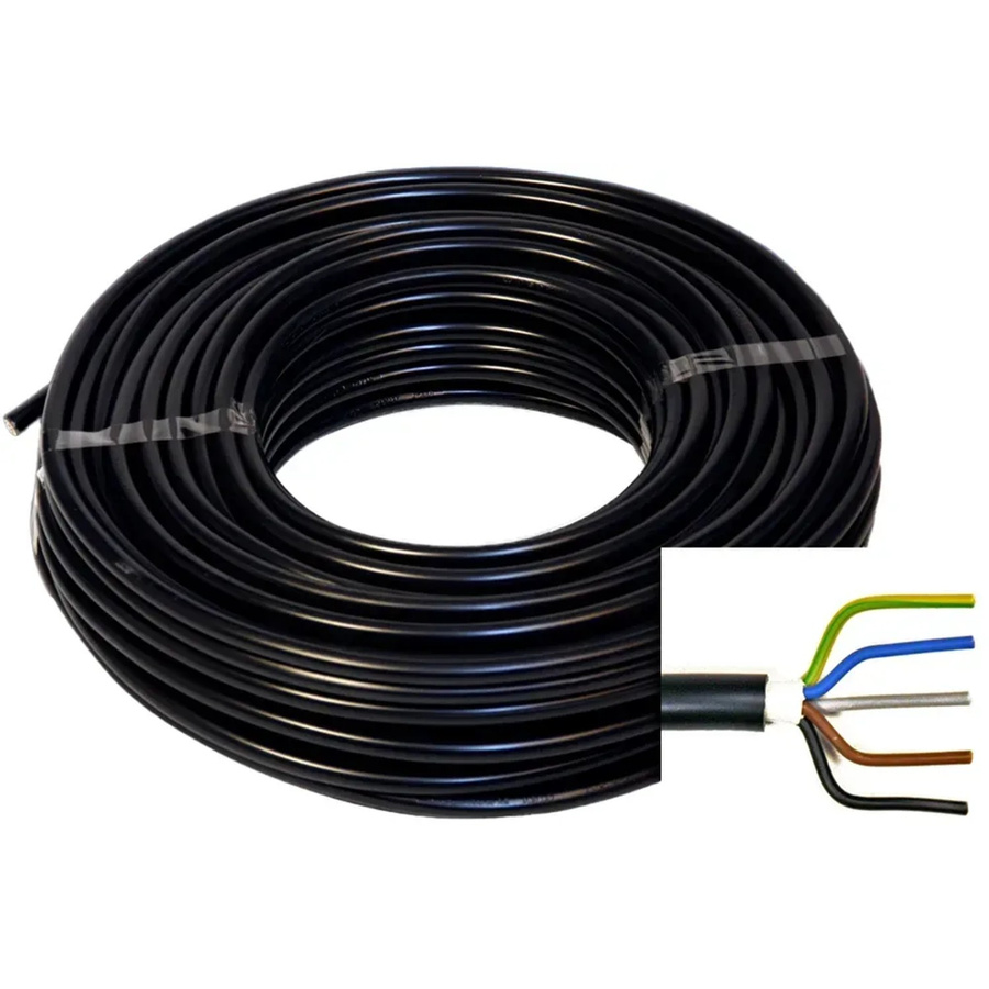 Emskabel Erdkabel NYY-J 5 x 2,5 mm² Schwarz 100 m - Bild 2