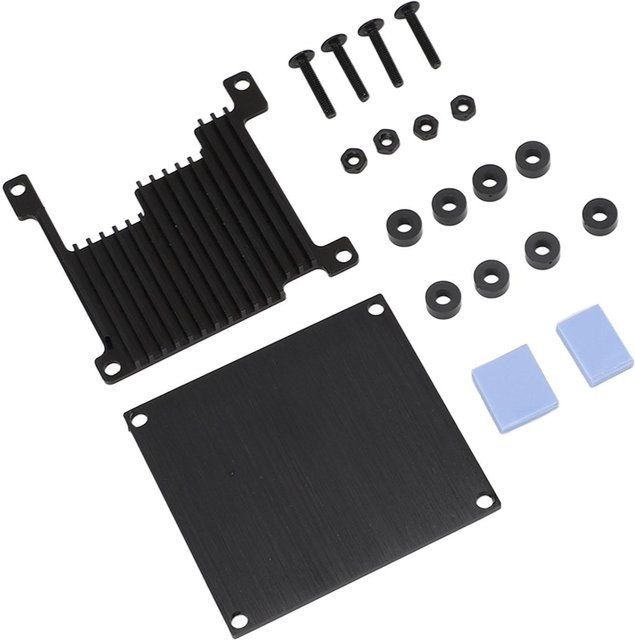 DIYelecs Schutzgehäuse für Orange Pi Zero 3 aus Aluminiumlegierung zur passiven Kühlung, Schwarz - Bild 1