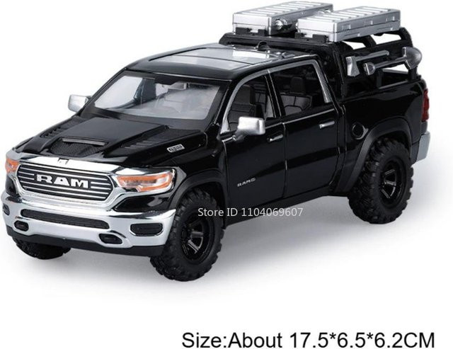 Linyi toy car Ram Pickup Modell Spielzeug, Geländewagen, 1:32, Metall Druckguss, mit Licht und Geräusch, ab 14 Jahren - Bild 1