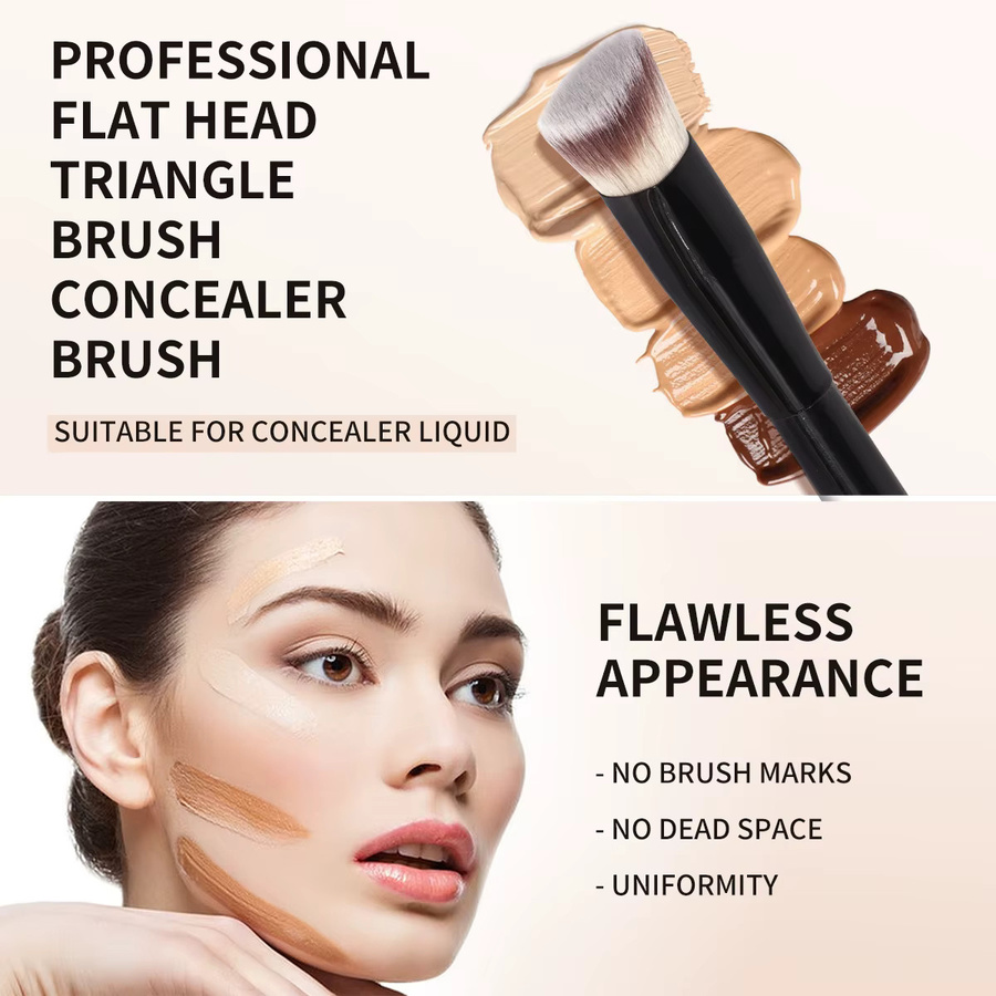 Maange Make-up Pinsel Set, Flach/Winkel, Foundation und Kontur, 2 Stück - Bild 3