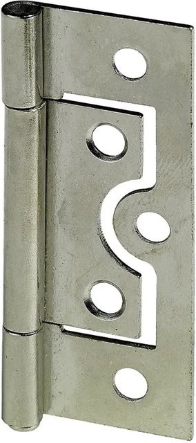 Hettich Lamellentürscharnier aus Stahl, vernickelt, Silber, 2 Stück - Bild 1