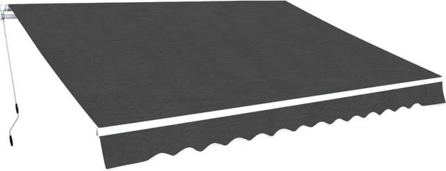 Furnicato Gelenkarmmarkise aus Aluminium und Polyester in Anthrazit, Breite: 350 cm - Bild 1