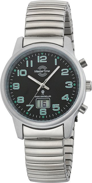 Master Time Damenuhr, Quarz, Edelstahl, Schwarz, 34 mm - Bild 1