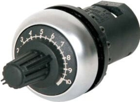 Eaton Potentiometer RMQ Titan M22-R100K in Schwarz und Silber mit IP66 Schutzart - Bild 1