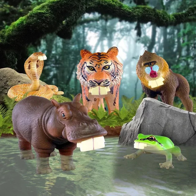 Re-ment Gagtooth Bucktooth Tiere, Kapselspielzeug, Bunt / Mehrfarbig - Bild 1
