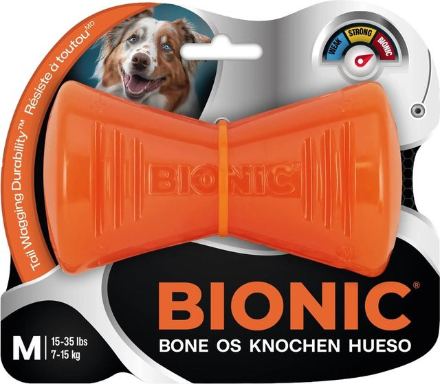 Bionic Hundespielzeug Knochen, Orange, 12 cm - Bild 1