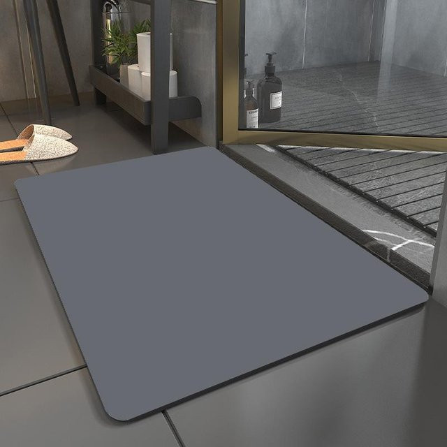 Saugfähige und rutschfeste Kieselalgen-Schlammmatte von Yiran Furniture in Grau, B/B: 120 x 80 cm - Bild 1