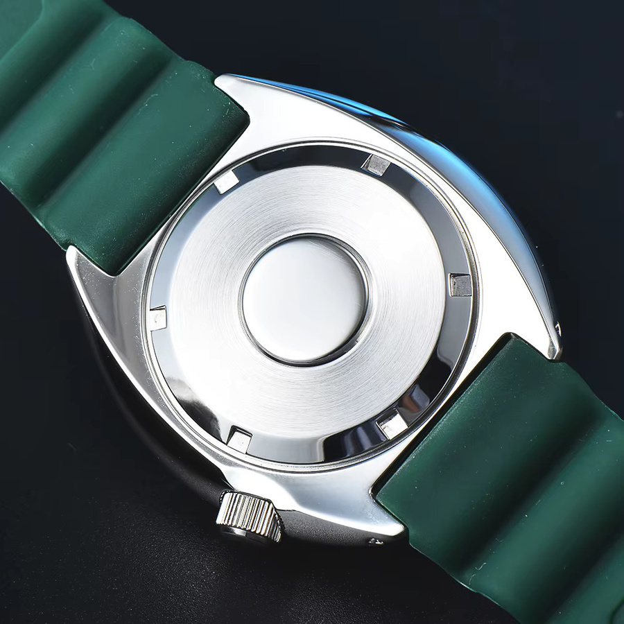 PARNSRPE Armbanduhr Automatik, orangefarbenes Zifferblatt, Saphirglas, 45 mm, Herren - Bild 4