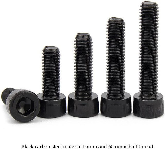 Binchi Outdoor Equipment Inbusschrauben aus Edelstahl in Schwarz, Länge: 12 mm - Bild 1