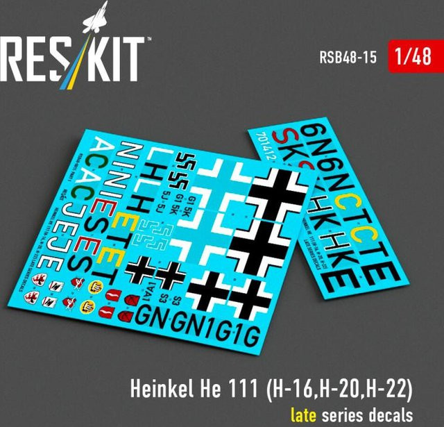 ResKit Models Heinkel He 111 (H-16, H-20, H-22) Late series decals, Zubehör - Bild 1