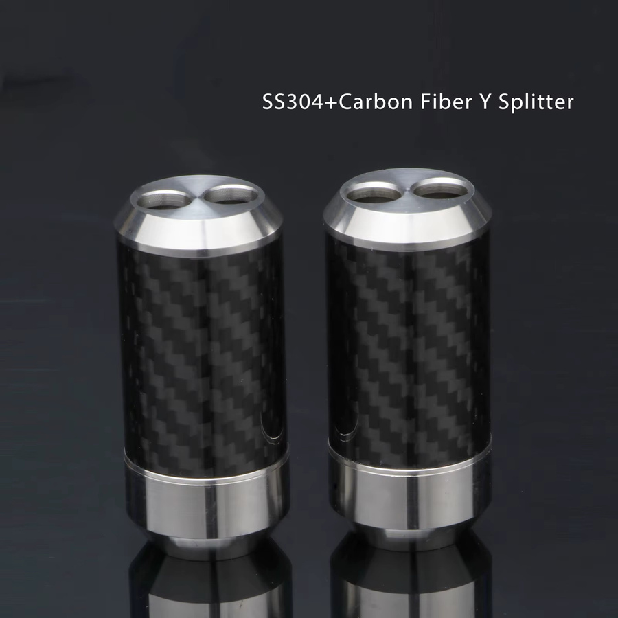 Preffair RCA Y-Verteiler für Lautsprecherkabel aus SUS304, 1 auf 2 Audio-Adapter, Schwarz - Bild 2