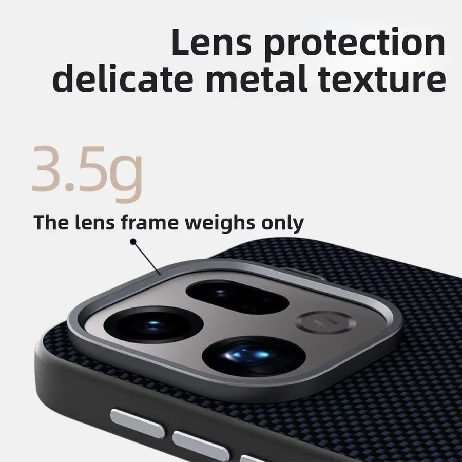 Oppo Wireless Charge Case Texture Business Smooth-Touch Relief mit Legierung Objektiv und stoßfestem Schutz für Find X9 Pro, X8/S Ultra und Reno 14Pro in Schwarz - Bild 2