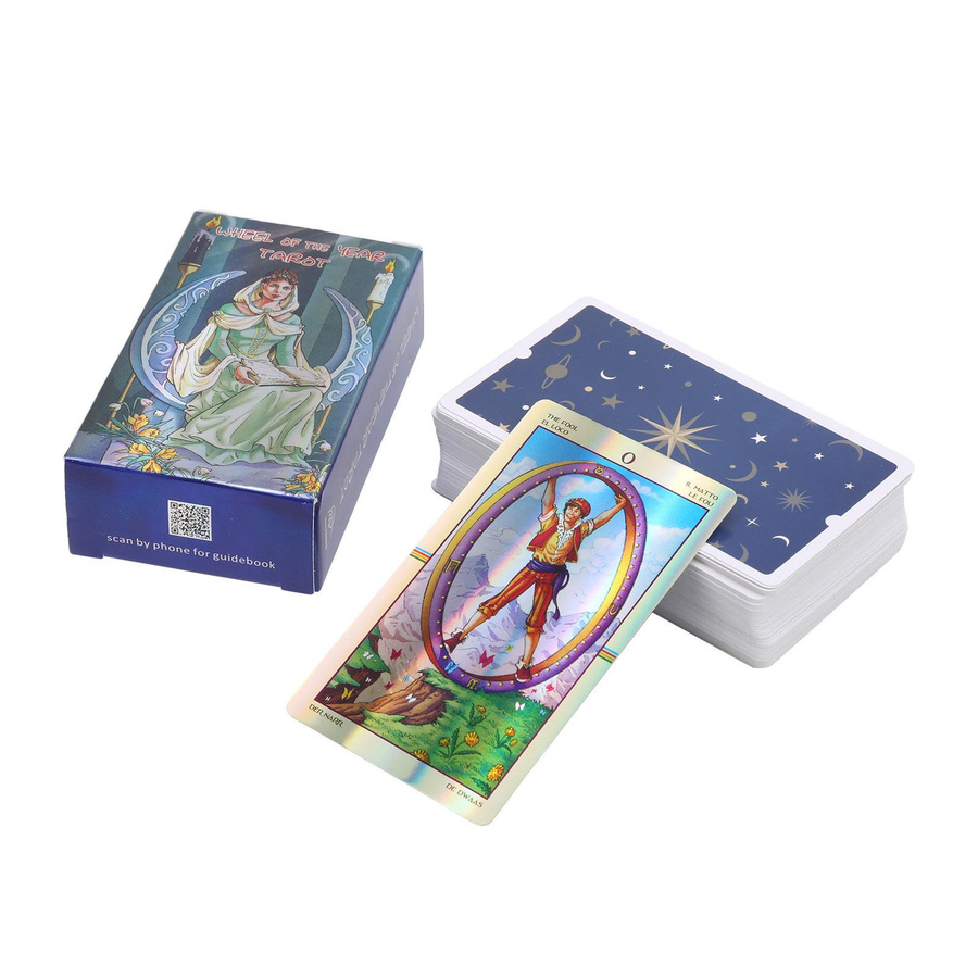 Neoglint Tarotkarten Deck Schicksal Wahrsagerei Hologrammpapier Englisch - Bild 3