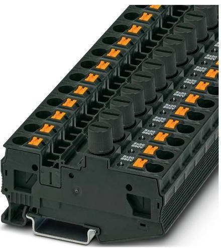 Phoenix Contact 3025044 Sicherungsreihenklemme aus Keramik, Schwarz, 25 Stück - Bild 1