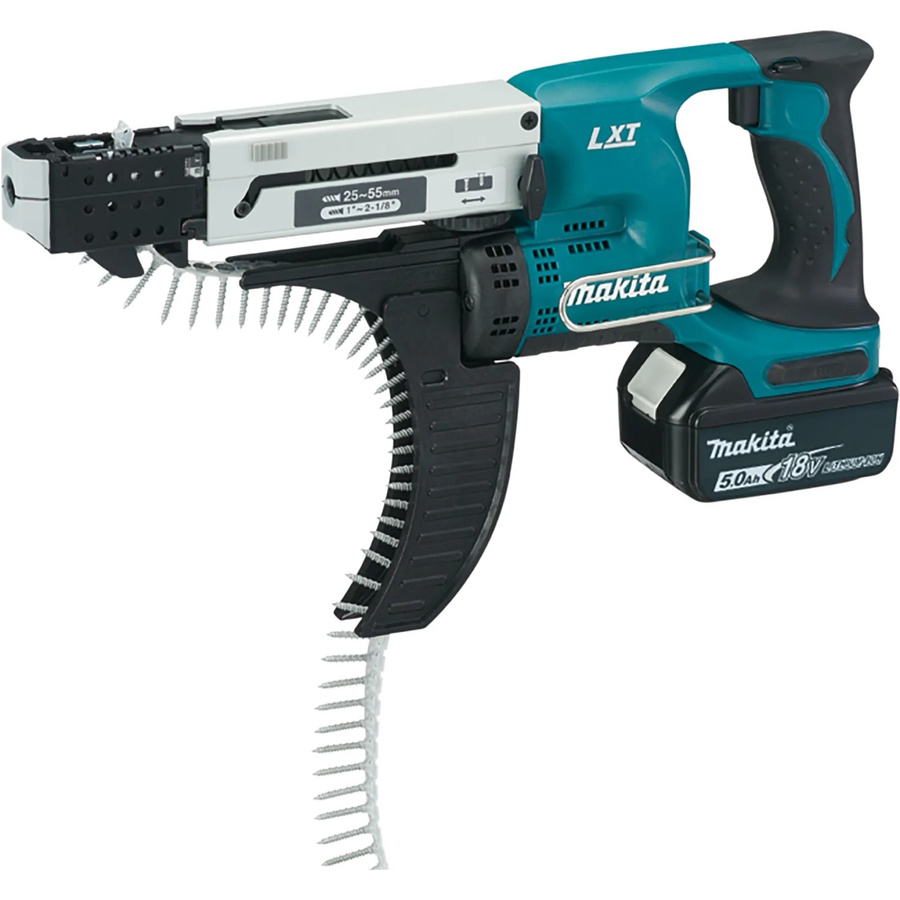 Makita Akku-Magazinschrauber DFR550RTJ 18V mit 5,0 Ah Akkus - Bild 1