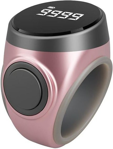 Digitaler Smart Tasbih Fingerringzähler von Putwer lova in Rose Gold mit Vibrationserinnerung für Zikr und Gebet, Unisex - Bild 1