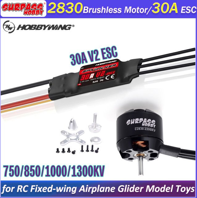SURPASS HOBBY 2830 Outrunner Brushless Motor mit Skywalker 30A V2 ESC, Set / Bundle - Bild 1