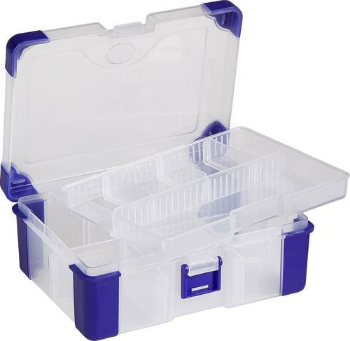 VISO Sortimentskasten transparent mit 11 variablen Fächern B: 120 mm, T: 160 mm, H: 60 mm - Bild 1
