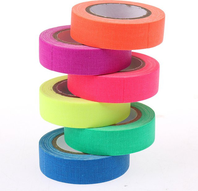 6 Rollen UV-reaktives fluoreszierendes Klebeband in Multicolour, leuchtendes Neon Gaffer Tape für Sicherheitswarnungen und Heimdekoration - Bild 1