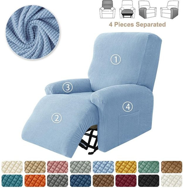 Bestbags 4-teiliger Sesselbezug aus Jacquard-Stretch-Material für 1-Sitzer, rutschfest und waschbar - Bild 1