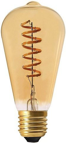 PR Home ELECT SPIRAL LED Filament-Leuchtmittel E27, Warmweiß, Transparent mit Gold/Messing und Braun, 64 mm - Bild 1