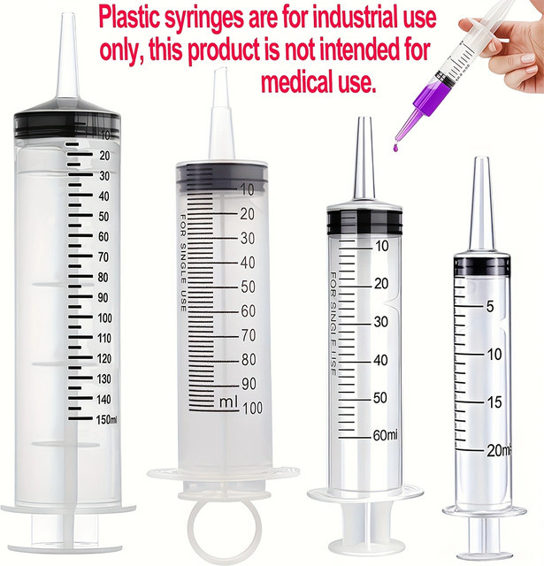Transparente Kunststoffspritze für Labor, Pflanzen und Aquarium in den Größen 20 ml, 60 ml, 100 ml und 150 ml - Bild 1