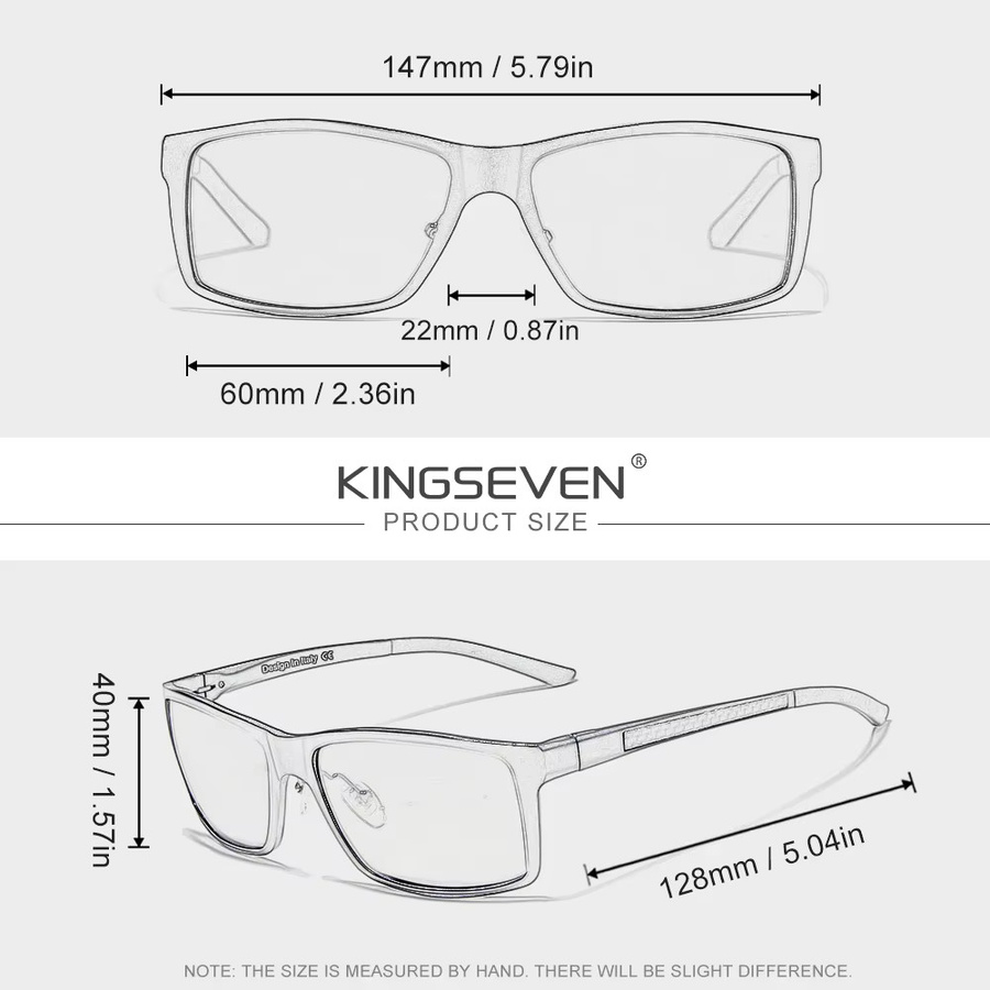KINGSEVEN Sonnenbrille, Vollrand, Kunststoff, Unisex, polarisiert - Bild 2