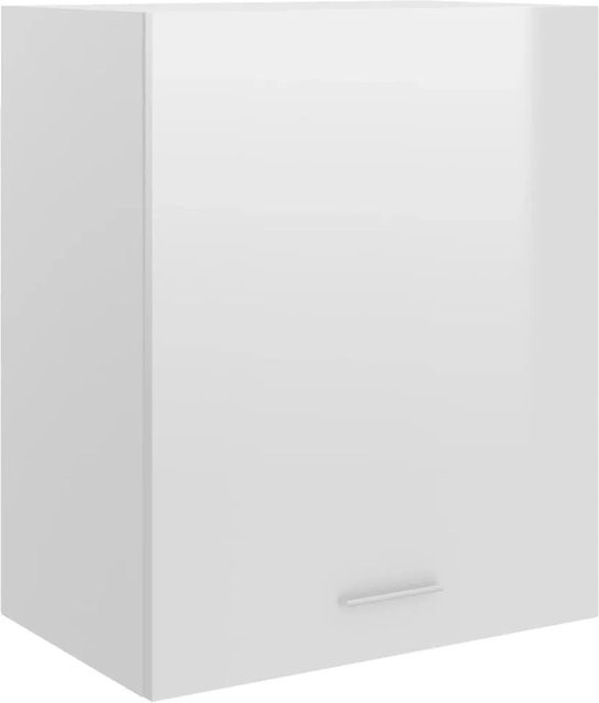 vidaXL Hängeschrank in Hochglanz-Weiß mit Regalböden für die Küche, B/T/H: 50 x 31 x 60 cm - Bild 1