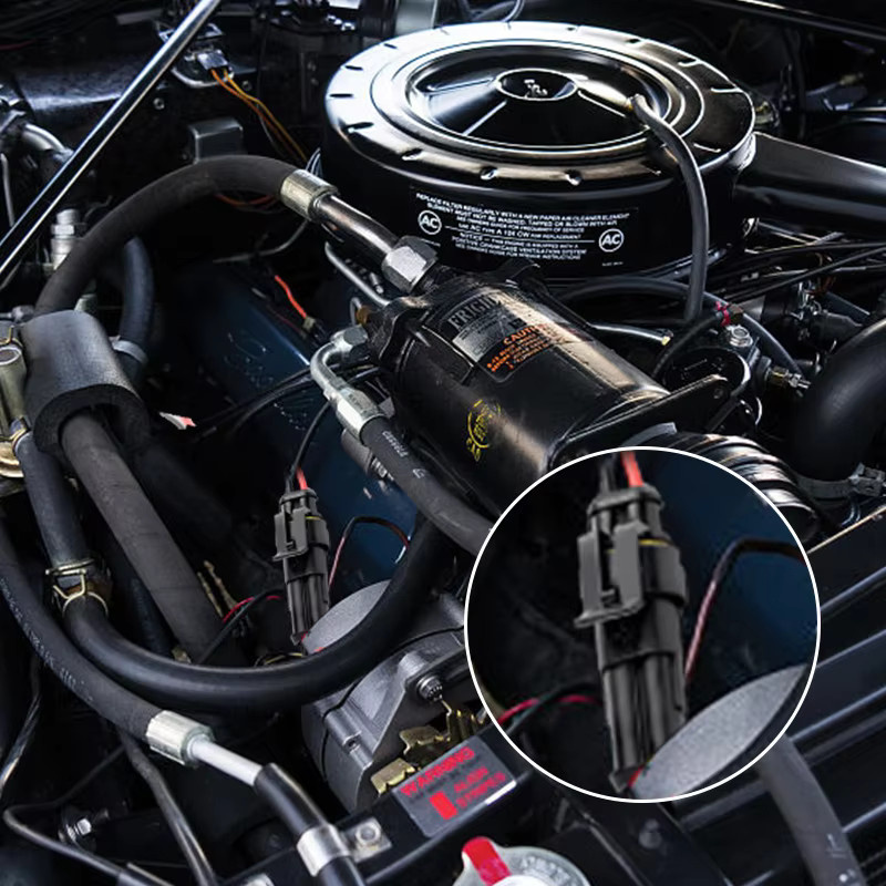 EOOPEE 2Pin Elektrischer Drahtstecker Männlich und Weiblich Wasserdicht für Auto Lkw und Motorrad in Schwarz - Bild 4