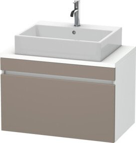 Duravit Waschtischunterschrank Com DuraStyle in Beige, Wandmontage mit einer Schublade und Türen, Matt - Bild 1