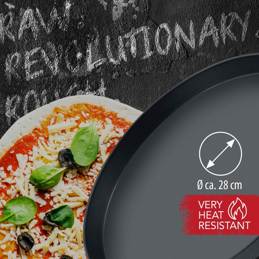 FMprofessional Pizzablech rund Ø 28 cm in Schwarz und Blau - Bild 2