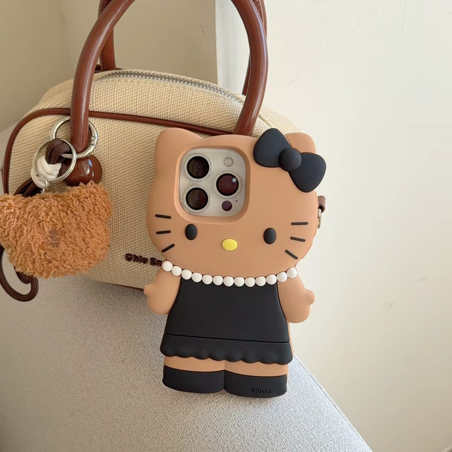 Sanrio Hello Kitty Handyhülle aus Silikon im INS-Style für iPhone 17 16 15 14 13 12 Pro Max und 17 Pro - Bild 4