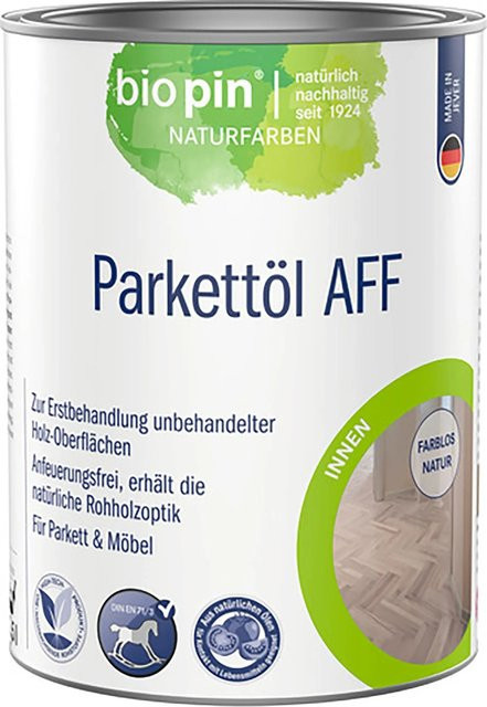 Biopin Parkett-Hartöl AFF Farblos 2,5 l wasserabweisend und lebensmittelecht mit satin glänzendem Finish - Bild 1