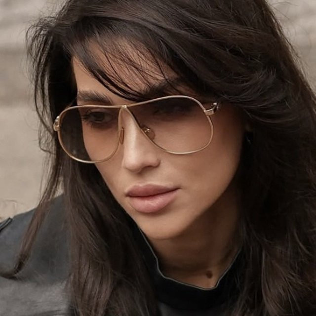 Samjune Aviator Sonnenbrille, Vollrand, Gold, Metall, Unisex - Bild 1