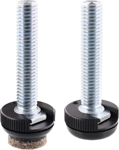 Wagner Verstellfuß Justus Slim QuickClick mit Gleiteinsätzen, 4er Set, Schwarz, Durchmesser: 4,7 cm - Bild 1