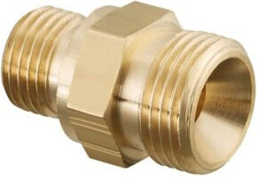 Oventrop Doppelnippel Ofix-Oil G 3/8xG 3/8 aus Messing in Gold - Bild 1