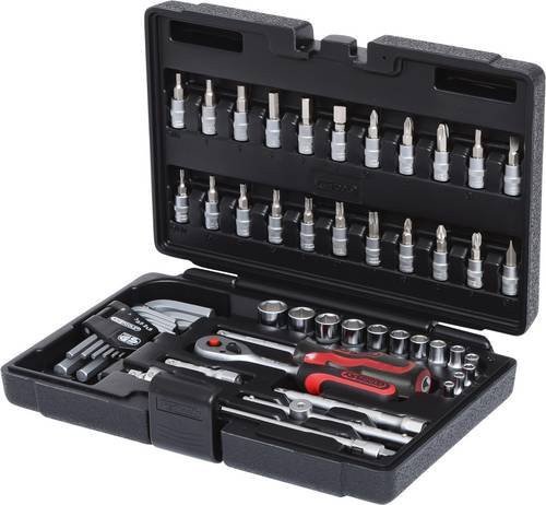 KS Tools Steckschlüssel-Satz 1/4 Zoll, 51-teilig, Chrome Vanadium, Silber - Bild 1