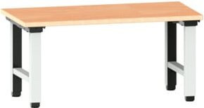 Lista Arbeitstisch höhenverstellbar Multiplex in Grau und Braun B/T/H: 200 x 75 x 71,5-121,5 cm - Bild 1