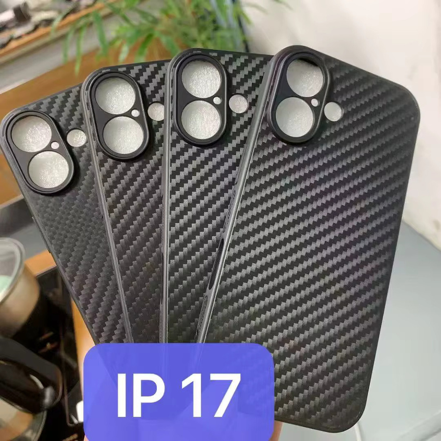 Stoßfeste Handyhülle im Kohlefaser-Texturmuster für Apple iPhone 17, 16, 15, 14, 13, 12, 11 Pro Max, XS, XR in Schwarz - Bild 3