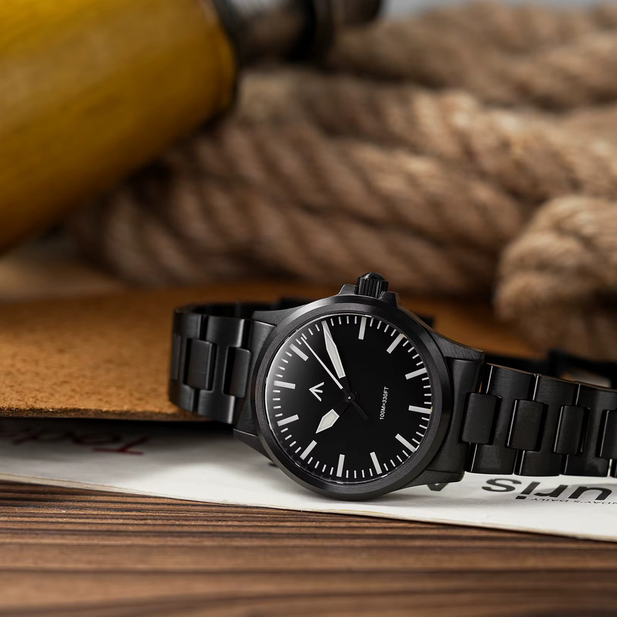 MILITADO Armbanduhr, Quarz, Edelstahl, Schwarz, Herren - Bild 5