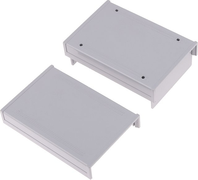 DIY Drahtanschlusskasten und PCB Instrumentenbox Gehäuse für dein Elektronikprojekt, Grau, B/T/H: 12,0 x 8,0 x 4,0 cm - Bild 1