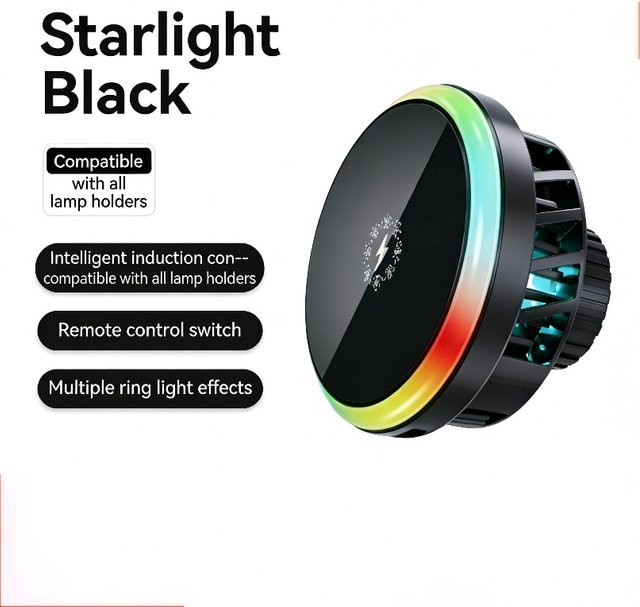 VIKEFON Turbo-Lüfter-Handy-Kühler mit Kühlchip und magnetischem Rückclip für MagSafe iPhone, Schwarz - Bild 1