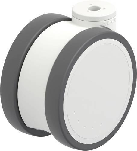Blickle LKD-PATH 125K Kunststoff-Doppelrolle in Grau und Weiß mit 125 mm Durchmesser und 125 kg Tragfähigkeit - Bild 1