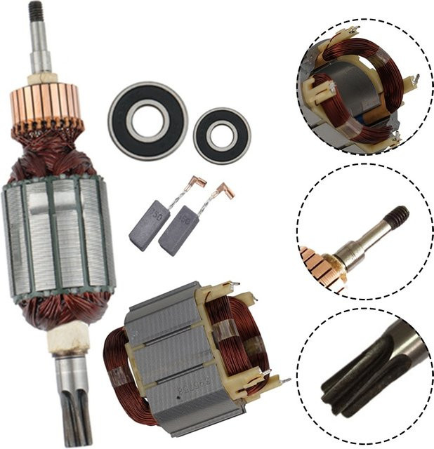 DAZZLEEX Stator W CB350 Kohlebürstenlager R625758-6 für Roto Elektrowerkzeuge HR4001C und HR4011C in Multicolour - Bild 1